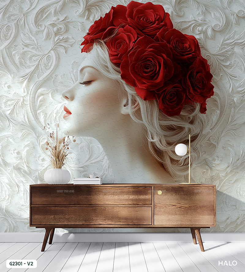  Tranh Dán Tường Vẻ Đẹp Kiêu Sa 8D 16D - G2301 