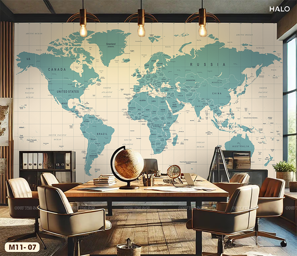  Tranh Dán Tường Bản Đồ 8D 16D - M11 