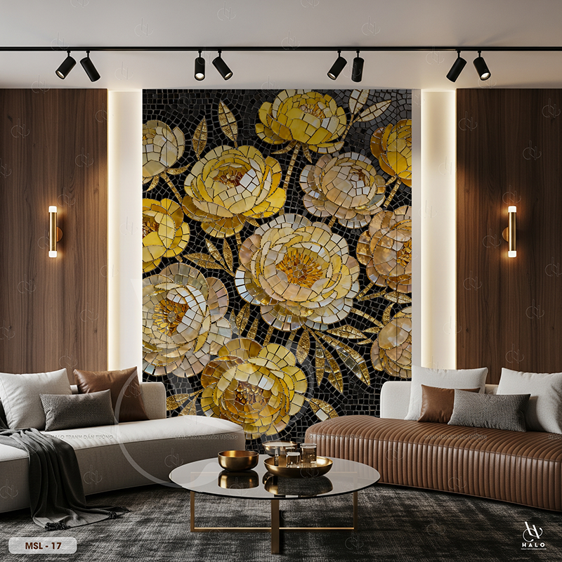  Tranh Dán Tường Hoa Mosalic 8D 16D - MSL 