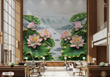  Tranh Dán Tường Hoa Sen 8D 16D - S278 