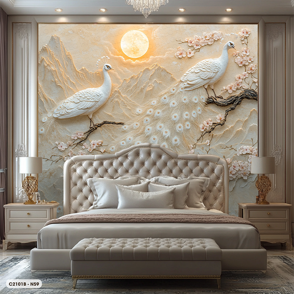  Tranh Dán Tường Hạnh Phúc Viên Mãn 8D 16D - C2101B 