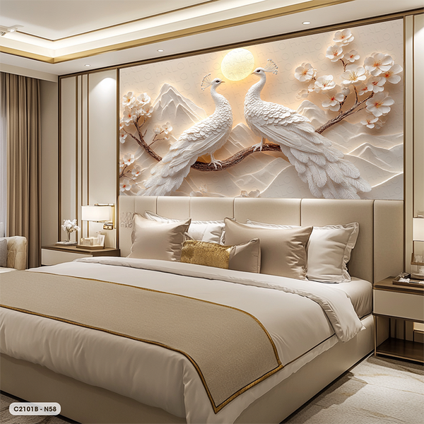  Tranh Dán Tường Hạnh Phúc Viên Mãn 8D 16D - C2101B 