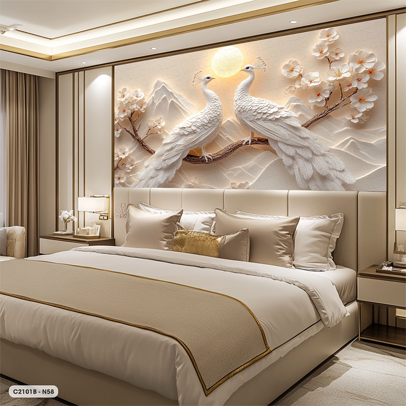  Tranh Dán Tường Hạnh Phúc Viên Mãn 8D 16D - C2101B 