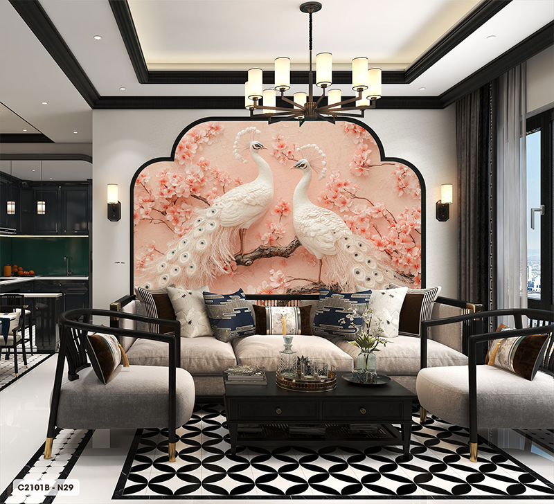  Tranh Dán Tường Hạnh Phúc Viên Mãn 8D 16D - C2101B 