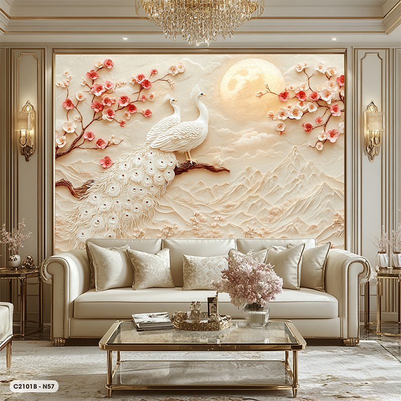  Tranh Dán Tường Hạnh Phúc Viên Mãn 8D 16D - C2101B 