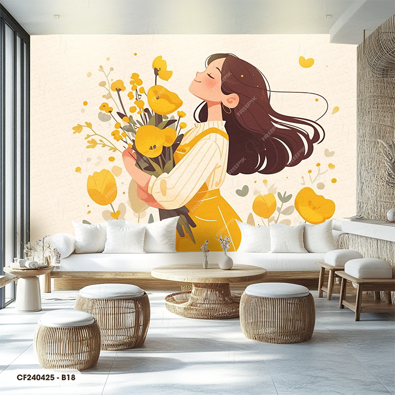  Tranh Dán Tường Cà Phê  8D 16D - CF240425-B 