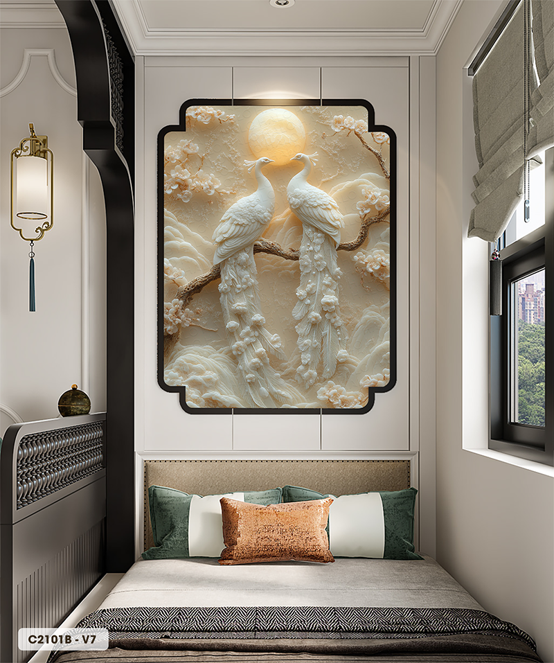  Tranh Dán Tường Hạnh Phúc Viên Mãn 8D 16D - C2101B 