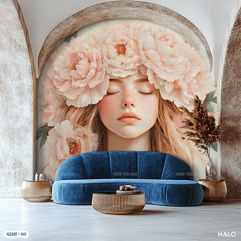  Tranh Dán Tường Vẻ Đẹp Kiêu Sa 8D 16D - G2301 