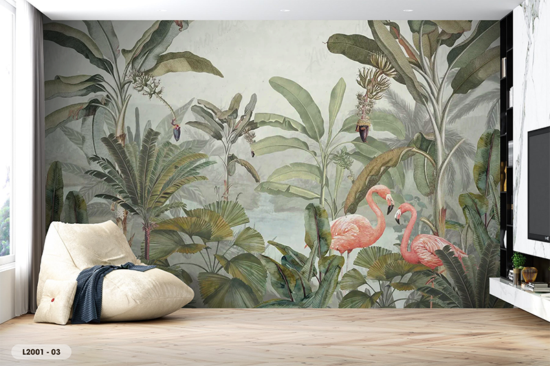  Tranh Dán Tường Lá 8D 16D - L2001 