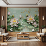  Tranh Dán Tường Hoa Sen 8D 16D - S278 