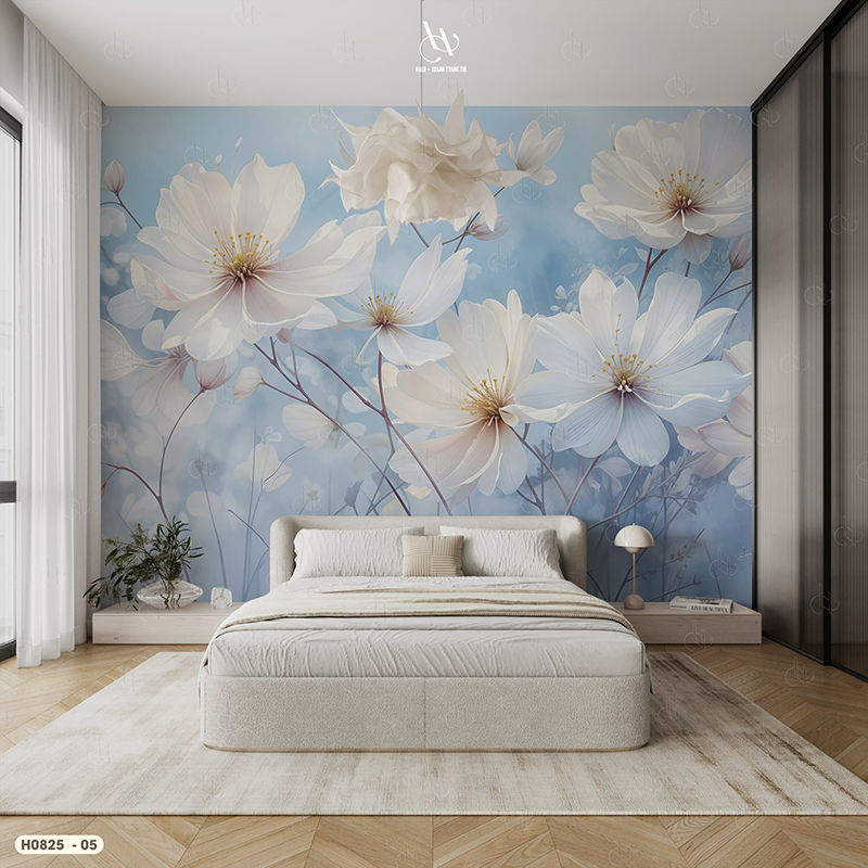  Tranh Dán Tường Hoa 8D 16D - H0825 