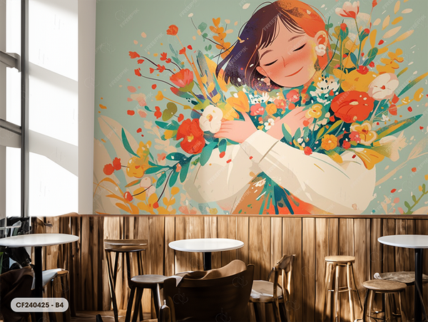  Tranh Dán Tường Cà Phê  8D 16D - CF240425-B 