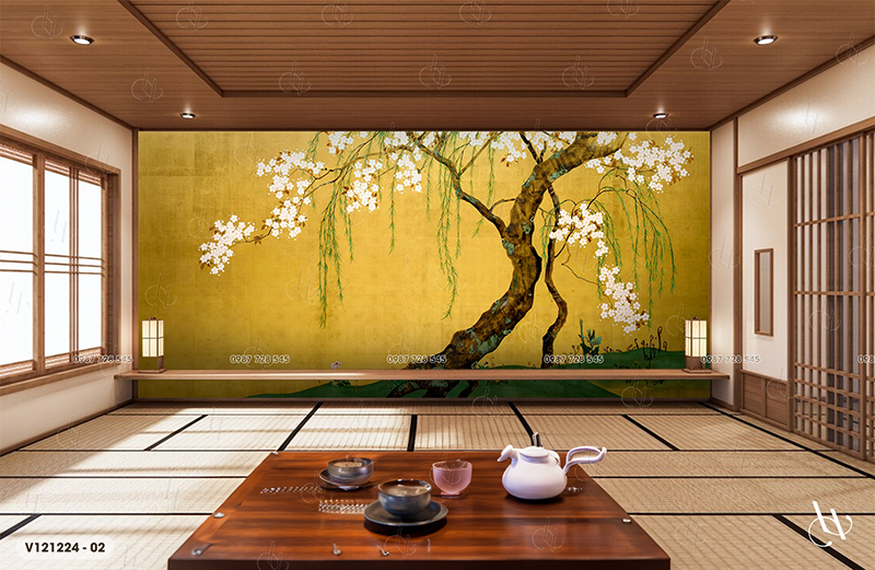  Tranh Dán Tường Nhật Bản Cổ Điển  8D 16D - V121224 