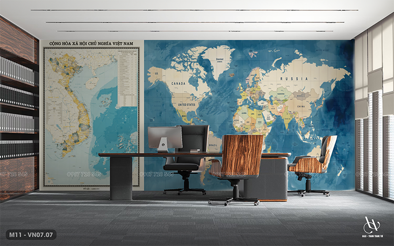  Tranh Dán Tường Bản Đồ 8D 16D - VNTG 