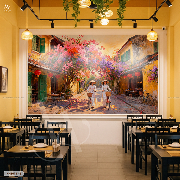  Tranh dán tường Hà Nội phố - HN1011 