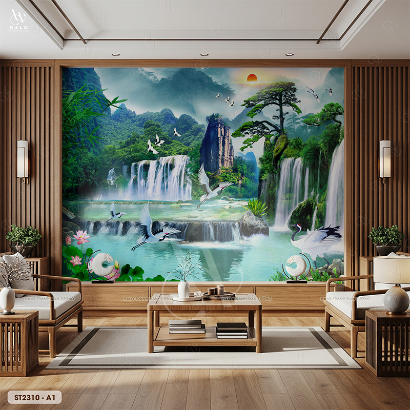  Tranh Dán Tường Sơn Thủy 8D 16D - ST2310 