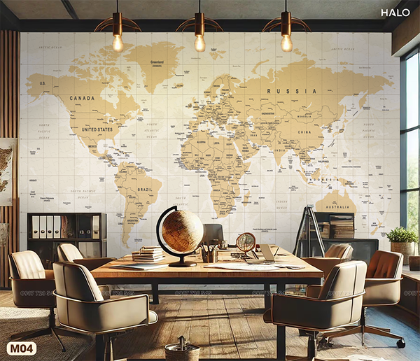  Tranh Dán Tường Bản Đồ 8D 16D - M11 