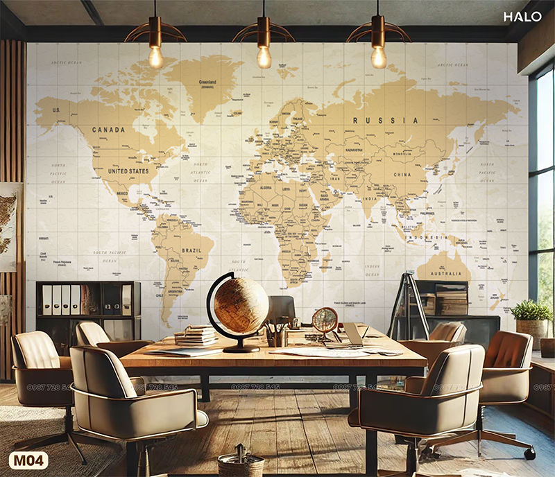  Tranh Dán Tường Bản Đồ 8D 16D - M11 