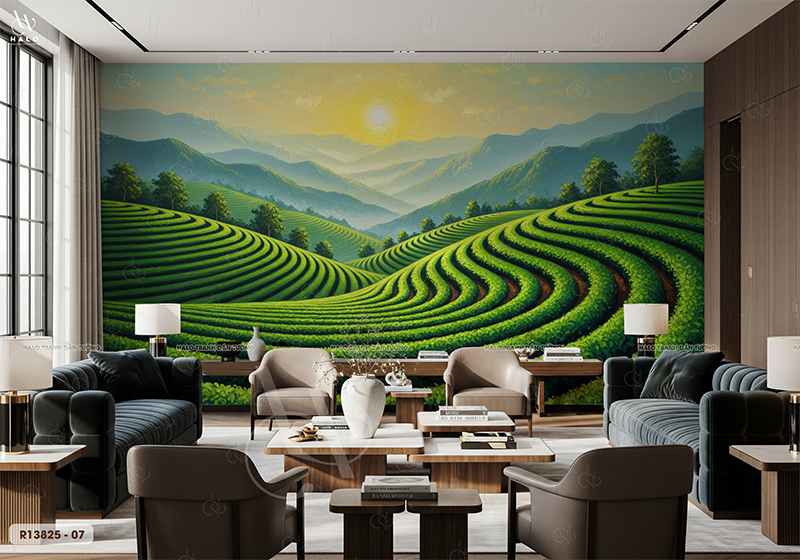  Tranh Dán Tường Ruộng Bậc Thang 8D 16D - R13825 