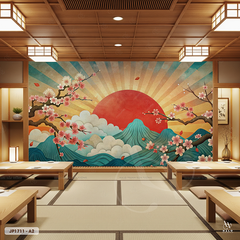  Tranh Dán Tường Mặt Trời Nhật Bản - JP1711 