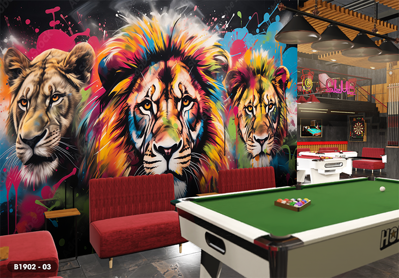  Tranh Dán Tường Quán BiDa 8D 16D - B1902 