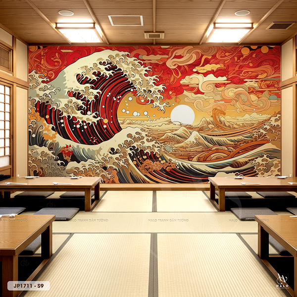  Tranh Dán Tường Sóng Nhật Bản - JP1711 