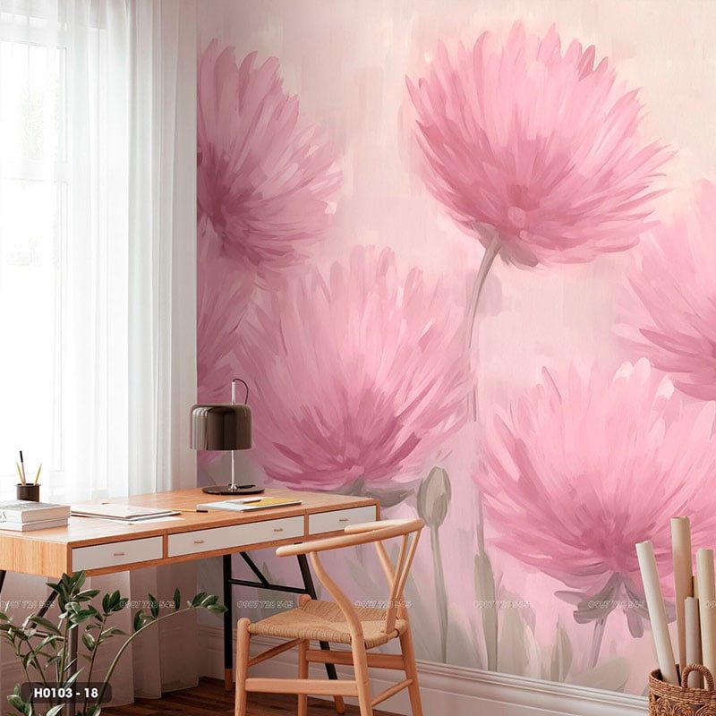  Tranh Dán Tường Hoa 8D 16D - H0103 