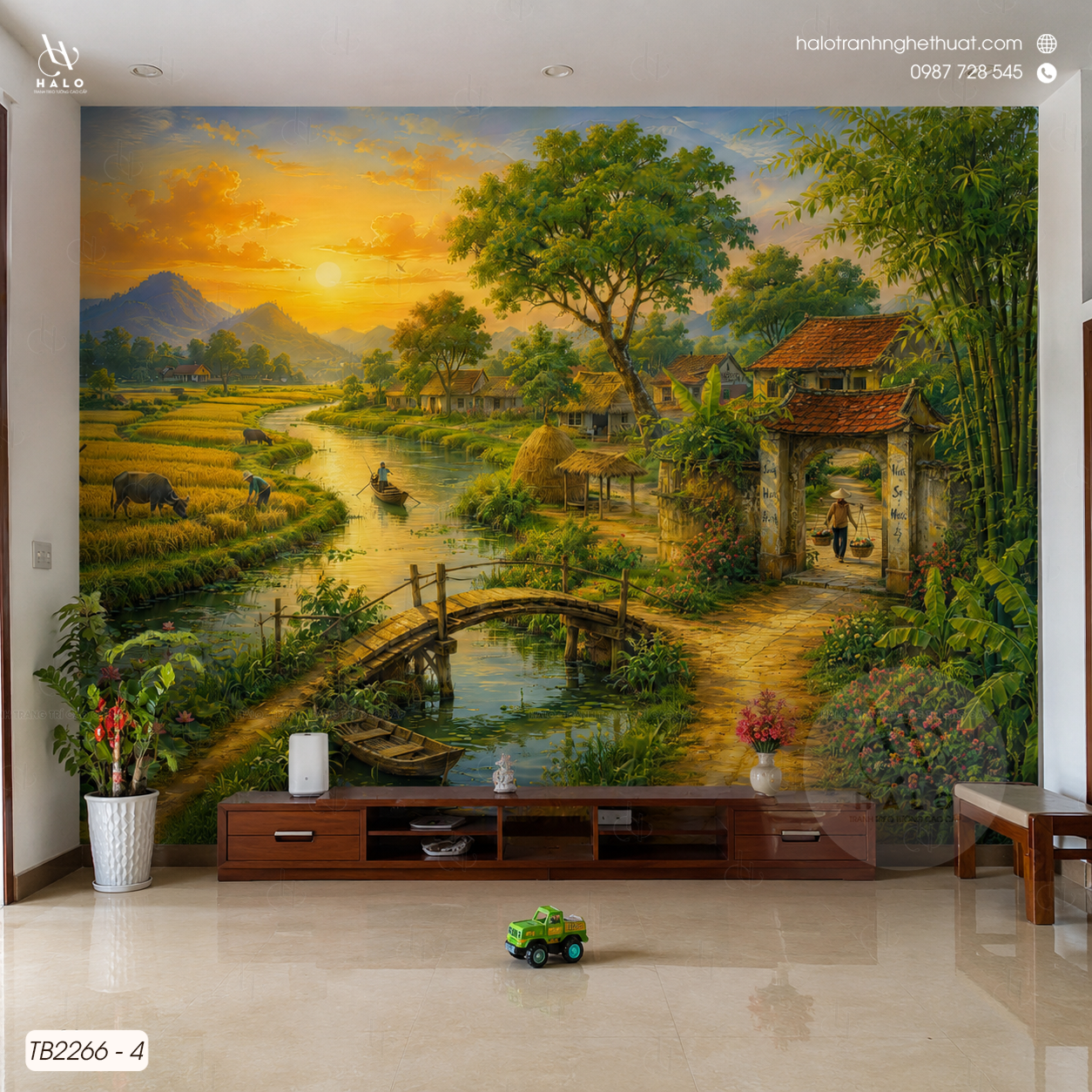  Tranh Dán Tường Đồng Quê - TB2266 - 4 