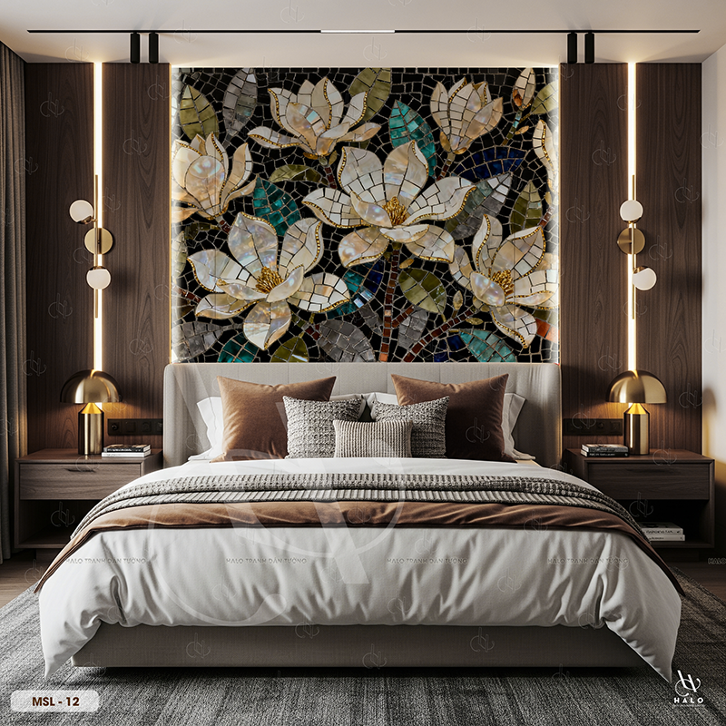  Tranh Dán Tường Hoa Mosalic 8D 16D - MSL 