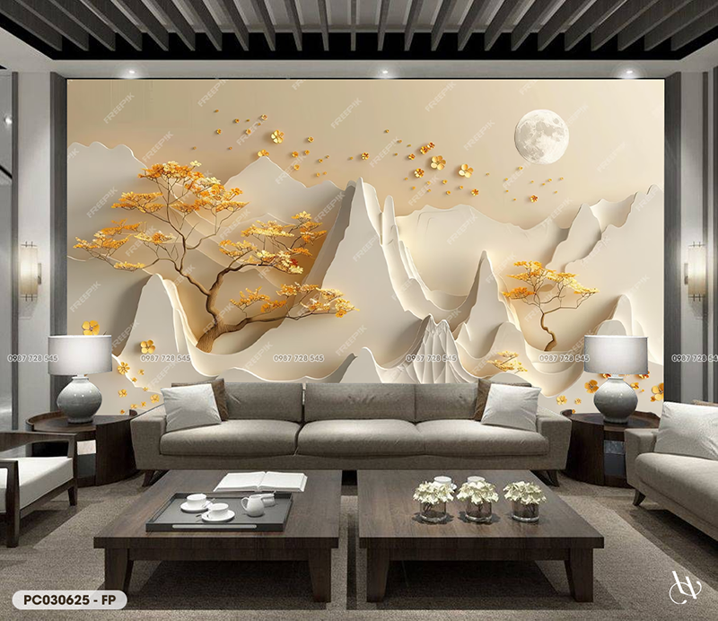 Tranh Dán Tường Phong Cảnh 8D 16D - PC030625 