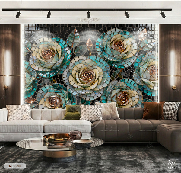  Tranh Dán Tường Hoa Mosalic 8D 16D - MSL 