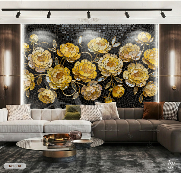  Tranh Dán Tường Hoa Mosalic 8D 16D - MSL 