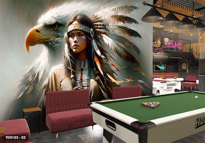  Tranh Dán Tường Thổ Dân 8D 16D - TD0103 