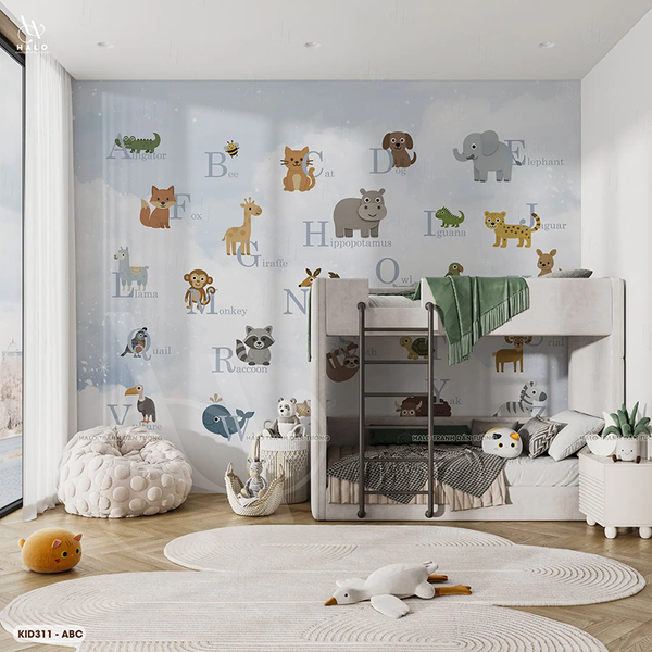  Tranh Dán Tường Bảng Chữ Cái Trẻ Em 8D 16D - KID311 