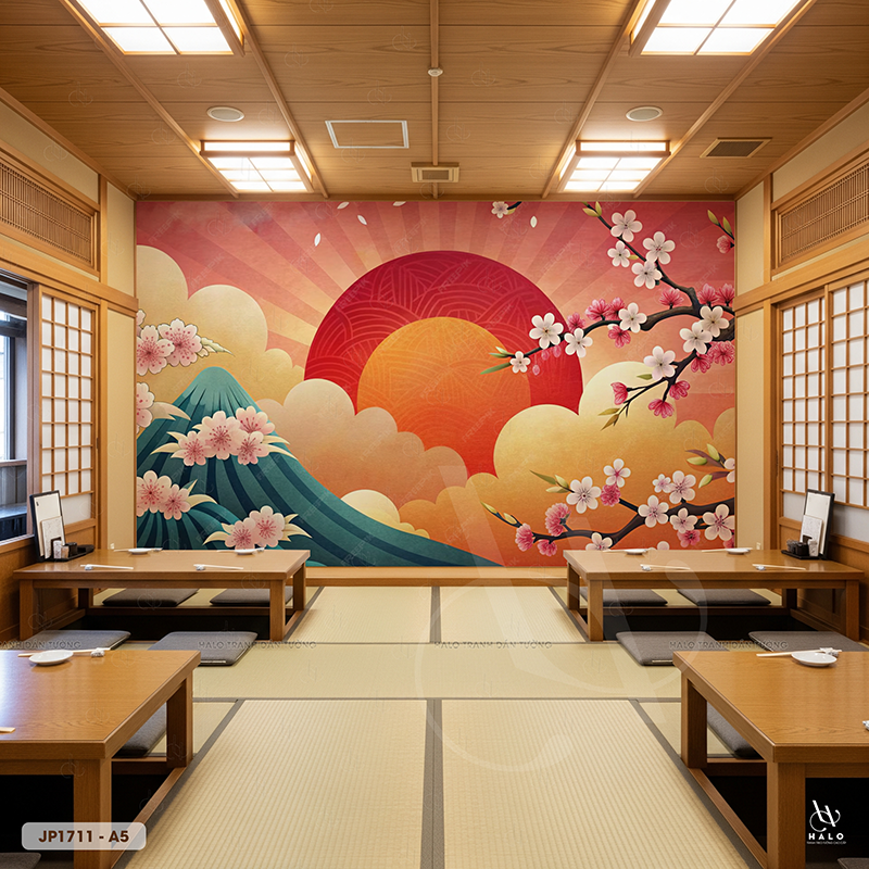  Tranh Dán Tường Mặt Trời Nhật Bản - JP1711 