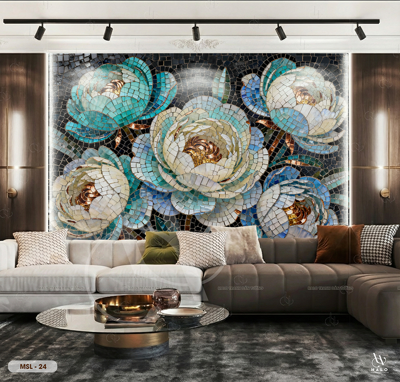  Tranh Dán Tường Hoa Mosalic 8D 16D - MSL 