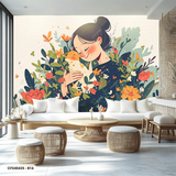  Tranh Dán Tường Cà Phê  8D 16D - CF240425-B 