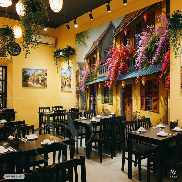  Tranh dán tường Hà Nội phố - HN1011 