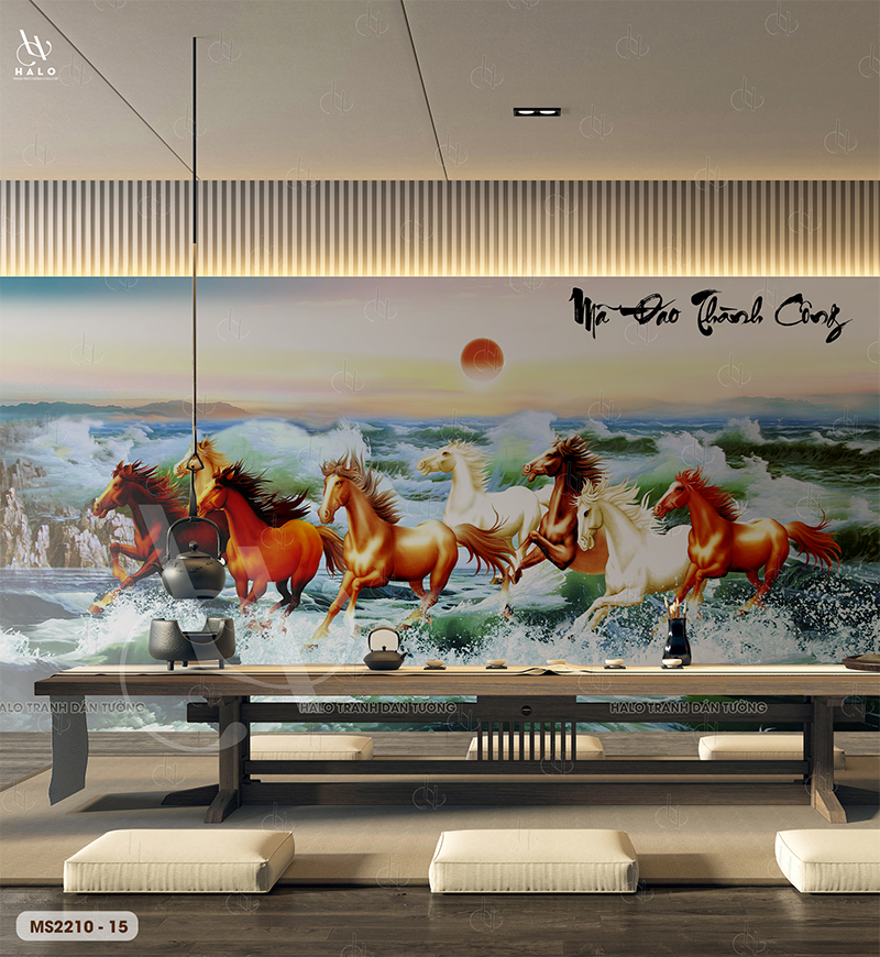  Tranh Dán Tường Mã Đáo 8D 16D - MS2210 