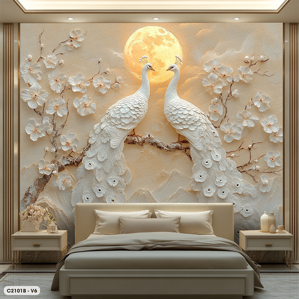  Tranh Dán Tường Hạnh Phúc Viên Mãn 8D 16D - C2101B 