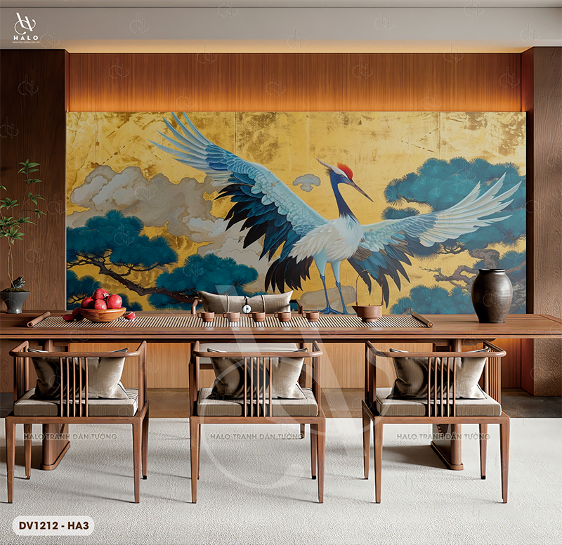 Tranh Dán Tường Hạc Nhật Bản - DV1212 