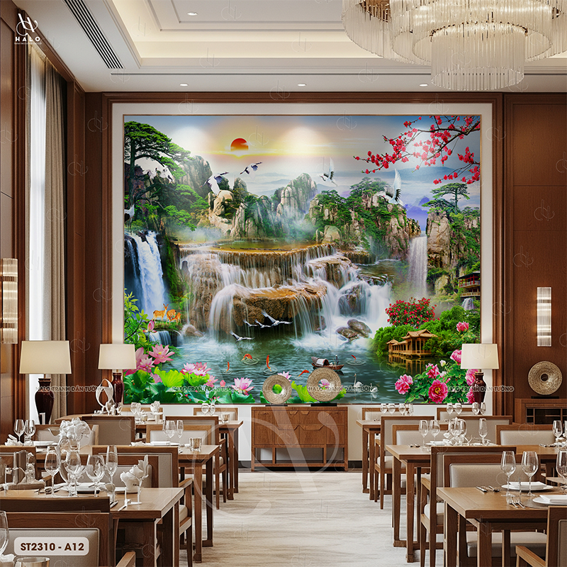  Tranh Dán Tường Sơn Thủy 8D 16D - ST2310 