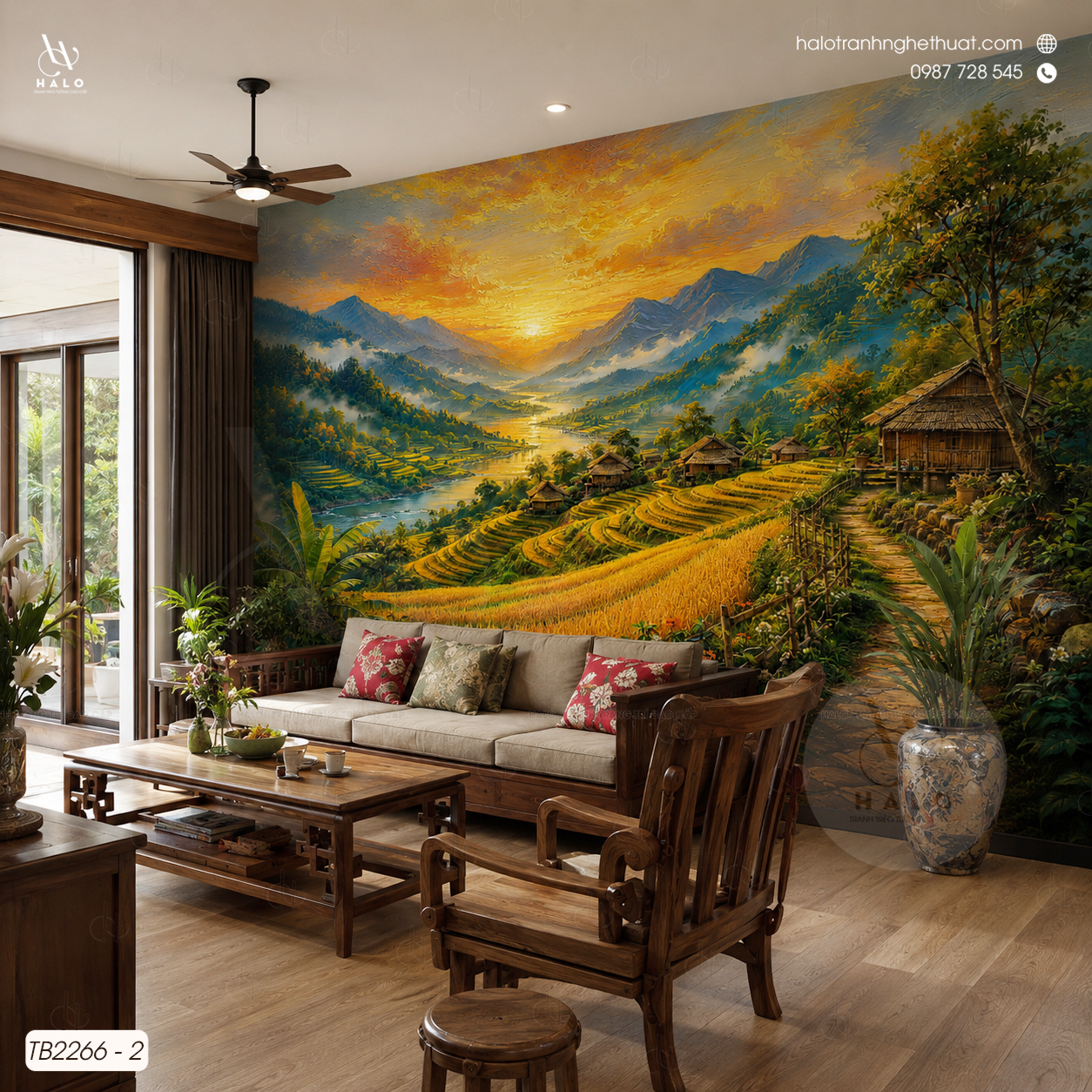  Tranh Dán Tường Đồng Quê - TB2266 - 2 