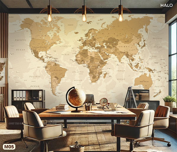  Tranh Dán Tường Bản Đồ 8D 16D - M11 