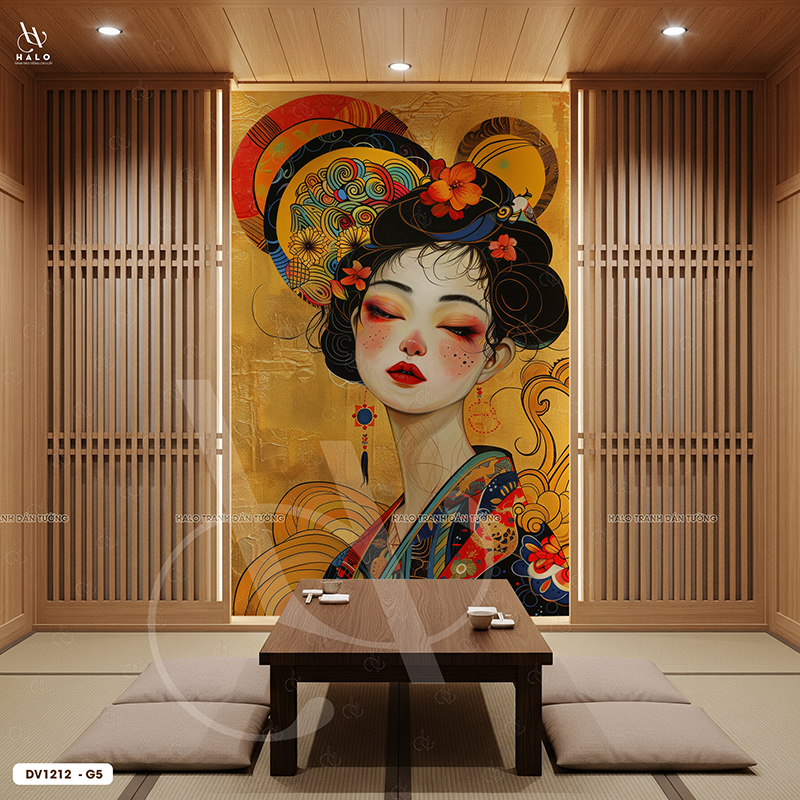  Tranh Dán Tường Geisha Nhật Bản - DV1212 