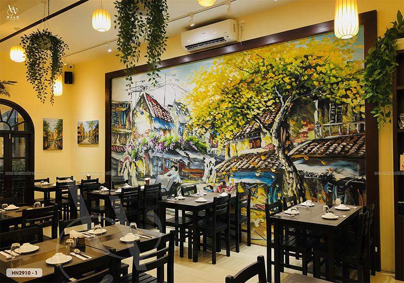  Tranh dán tường Hà Nội phố - HN2910 