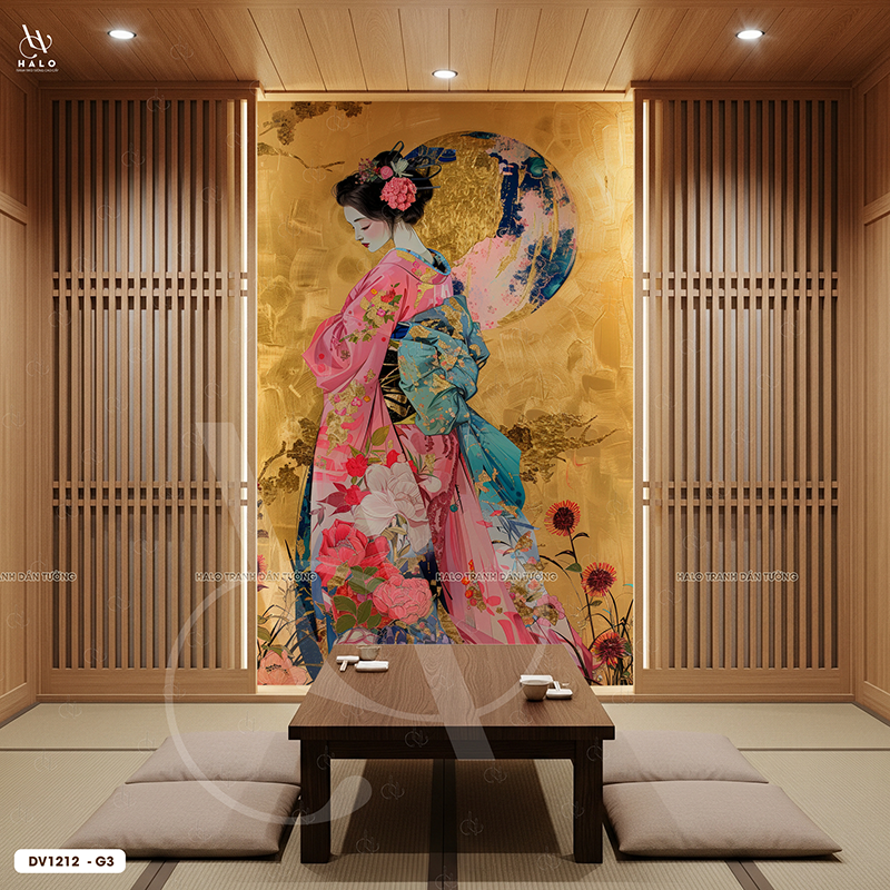  Tranh Dán Tường Geisha Nhật Bản - DV1212 