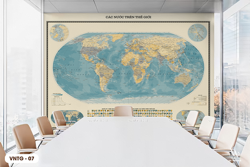  Tranh Dán Tường Bản Đồ 8D 16D - VNTG 