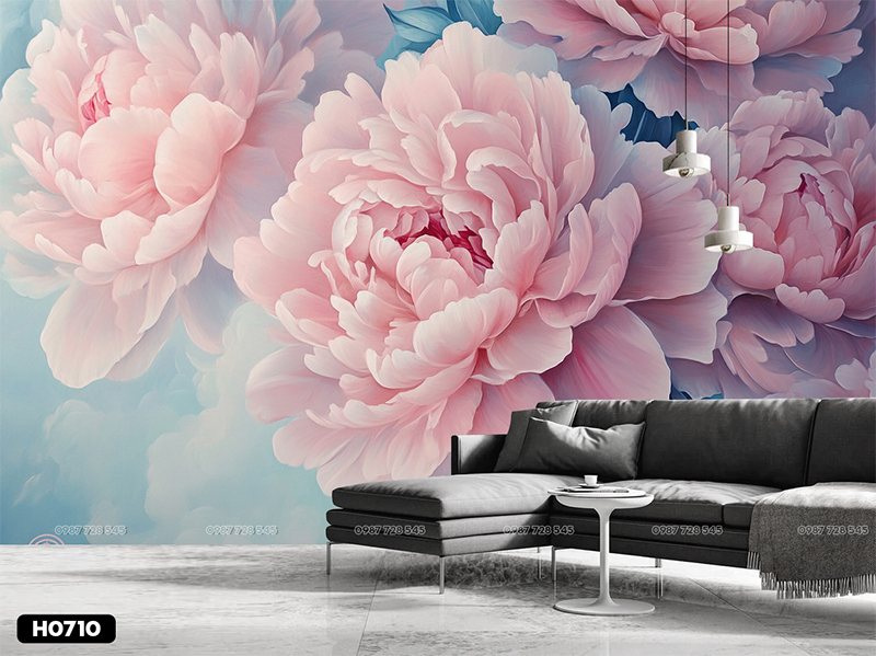  Tranh Dán Tường  Hoa 8D 16D - H0710 