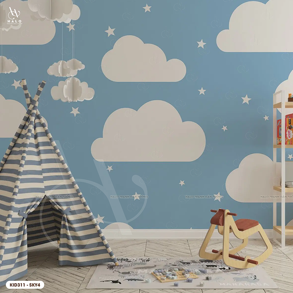  Tranh Dán Tường Bầu Trời Cho Trẻ 8D 16D - KID311 